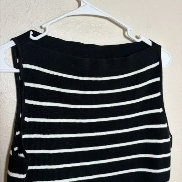 Banana Republic Tank Top Women's Medium Knit Striped Sleeveless Boxy Sweater - Picture 2 of 8